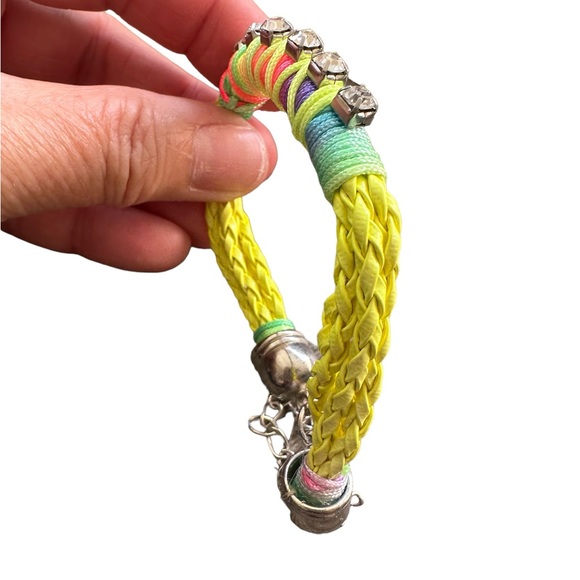 4/$20!!!   Bright Yellow Braided Punk Woven Bracelet - Picture 3 of 5